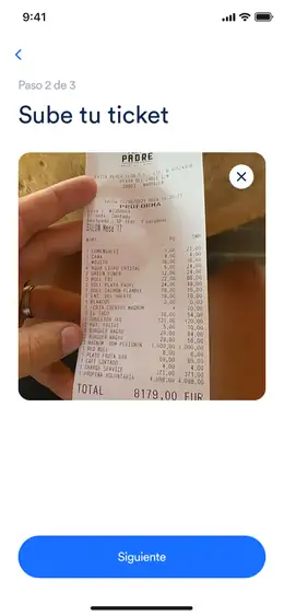 NoFakes receipt upload confirmation screen